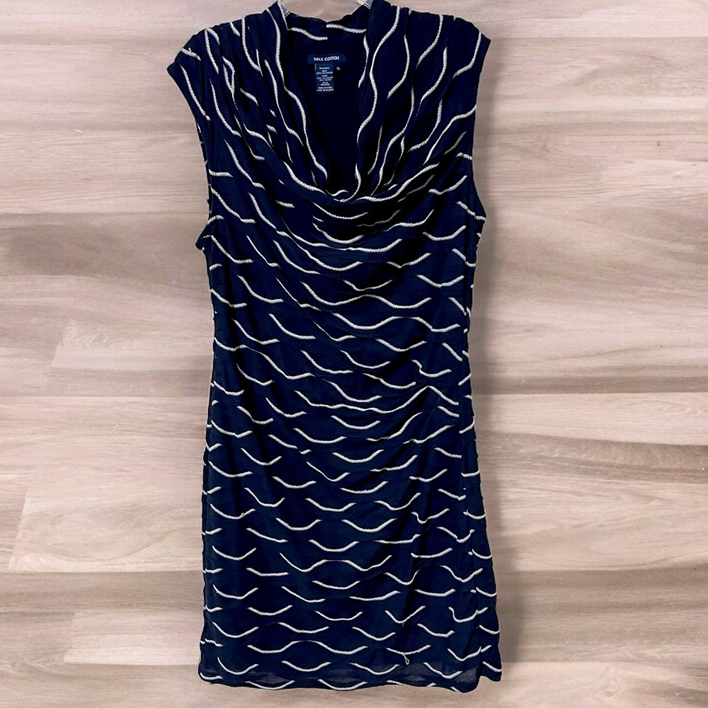 Navy blue sleeveless dress by Max Edition - XL